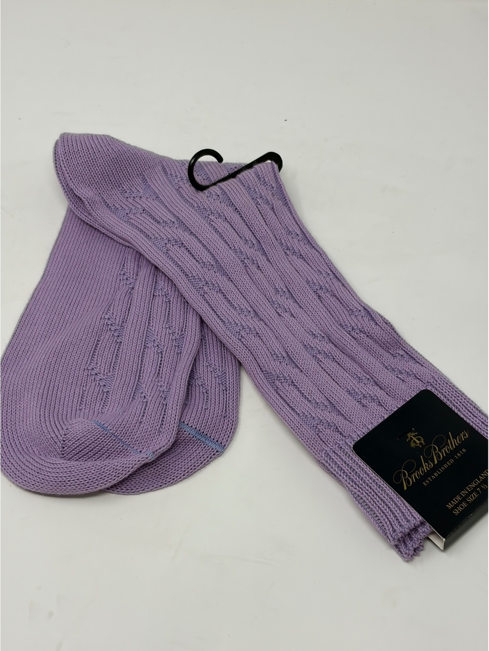 Brooks Brothers Lavender Socks Made in England Size 7.5-12